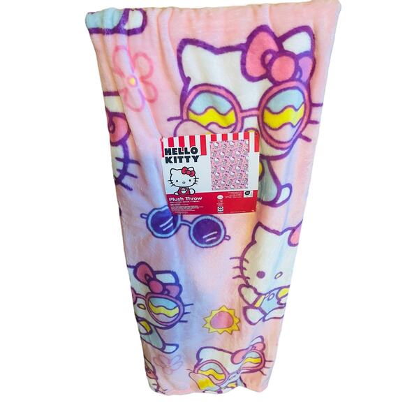 Hello kitty adorable ice cream  sunglasses throw 50 by 70 - Picture 4 of 6